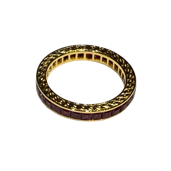 JR0385K - Ruby Eternity Ring Set in 18K Gold Setting