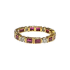 JR0384K - Ruby with Diamond Eternity Ring Set in 18K Gold Setting