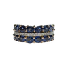JR0379K - Blue Sapphire with Diamond Ring Set in 18K Rose Gold Setting