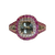 JR0377K - GIA Certified Unheated Green Sapphire with Pink Sapphire and Diamond Ring Set in 18K Rose Gold Setting