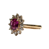 JR0378K - GIA Certified Unheated Pink Sapphire with Diamond Ring Set in 18K Rose Gold Setting