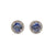 JE0276K - Pastel Blue Sapphire with Halo Diamond Jacket Set in 18K White Gold Setting