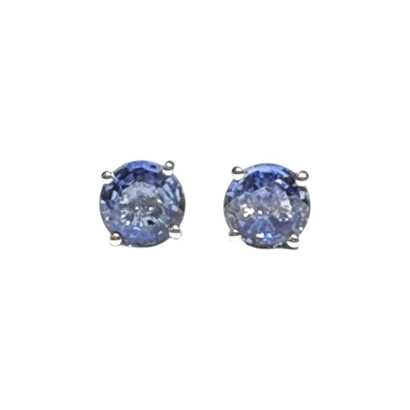 JE0276K - Pastel Blue Sapphire with Halo Diamond Jacket Set in 18K White Gold Setting