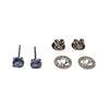 JE0276K - Pastel Blue Sapphire with Halo Diamond Jacket Set in 18K White Gold Setting
