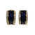 JE0277K - Invisible Set Blue Sapphire with Pave Diamond Earrings Set in 18K Gold Setting