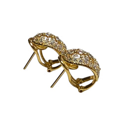 JE0279K - Filigree Diamond Earrings Set in 18K Gold Setting