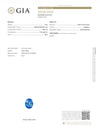 JE0089N - GIA Certified Unheated Blue Sapphire with Diamond Earrings Set in 18K White Gold Setting