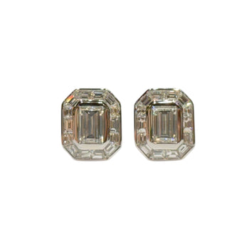 JEBKKK - Diamond Earrings Set in 18K White Gold Setting