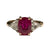 JR0397K - GIA Certified Ruby with Diamond Ring Set in 18K Rose Gold Setting