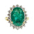 JR0398K - GIA Certified Emerald with Diamond Ring Set in 18K Gold Setting