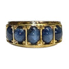 JR0004QK - Blue Star Sapphire Ring Set in 18K Gold Setting