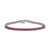 JB0128NK - Pink Sapphire Tennis Bracelet Set in 18K White Gold Setting