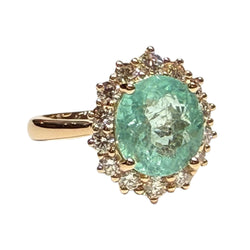 JR0400K - GIA Certified Paraiba Tourmaline with Diamond Ring Set in 18K Rose Gold Setting