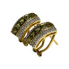 JE0860RK - Green Sapphire with Diamond Earrings Set in 18K Gold Setting