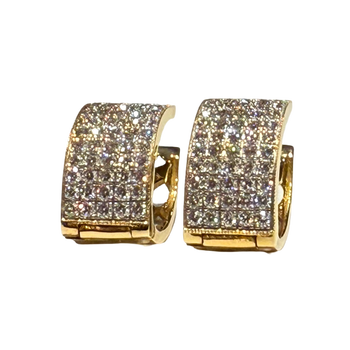 JE0239QK - Diamond Pave Earrings Set in 18K Gold Setting