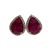 JE0288K - Ruby with Diamond Halo Earrings Set in 18K Gold Setting