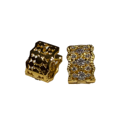 JE0285K - Diamond Filigree Huggie Earrings Set in 18K Gold Setting