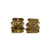 JE0286K - Diamond Filigree Huggie Earrings Set in 18K Gold Setting