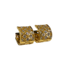 JE0287K - Diamond Filigree Huggie Earrings Set in 18K Gold Setting