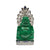 JP0095K - Happy Buddha Jade Carving Pendant and Brooch with Diamonds and Sapphires set in 18K White Gold Setting