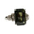 JR0010NK - Green Sapphire with Diamond Ring Set in 18K White Gold Setting