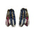 JE0244NK - Ruby and Blue Sapphire Hoop Earrings Set in 18K White Gold Setting