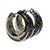 JE0244NK - Ruby and Blue Sapphire Hoop Earrings Set in 18K White Gold Setting