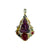 JP0097K - Carved Ruby with 9 Lucky Gems and Diamond Pendant Set in 18K Gold Setting