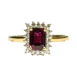 JR0405K - GIA Certified Ruby with Diamond Ring Set in 18K Gold Setting