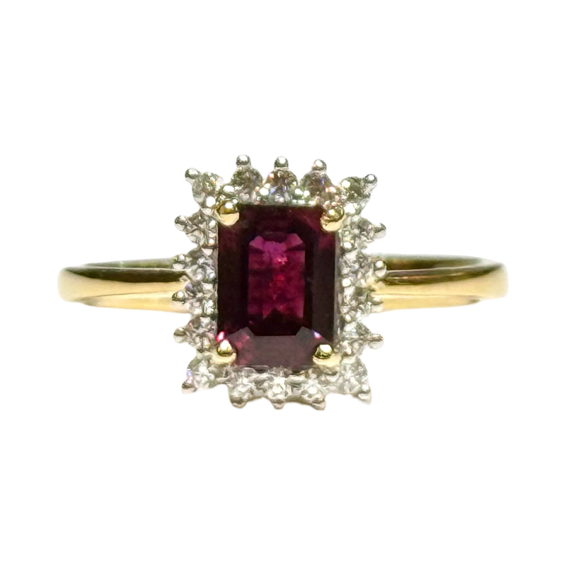 JR0405K - GIA Certified Ruby with Diamond Ring Set in 18K Gold Setting