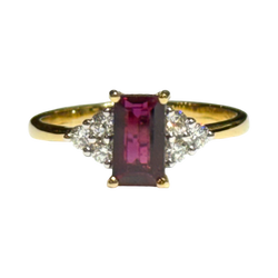 JR0406K - GIA Certified Ruby with Diamond Ring Set in 18K Gold Setting