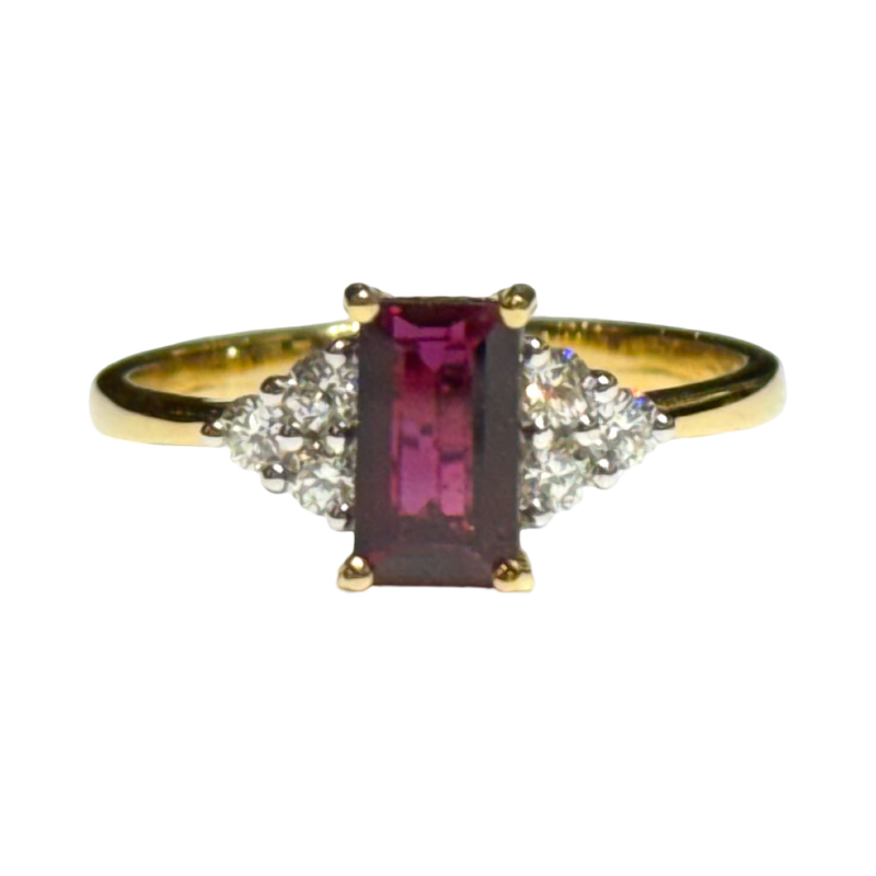 JR0406K - GIA Certified Ruby with Diamond Ring Set in 18K Gold Setting