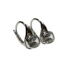 JE0298K - White Sapphire Earrings Set in 18K White Gold Setting