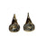 JE0297K - White Sapphire Earrings Set in 18K Gold Setting