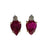 JE0295K - Ruby with Diamond Earrings Set in 18K Gold Setting