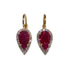 JE0292K - Ruby with Diamond Earrings Set in 18K Gold Setting