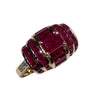 JR0410K - Ruby with Diamond Ring Set in 18K Rose Gold Setting