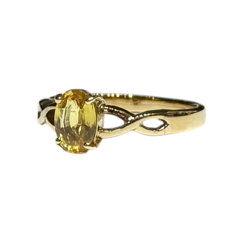 JR0706WK - Yellow Sapphire Ring Set in 14K Gold Setting