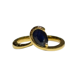 JR0399RK - Blue Sapphire Ring Set in 18K Gold Setting
