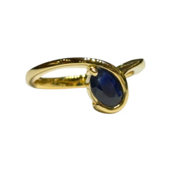 JR0399RK - Blue Sapphire Ring Set in 18K Gold Setting
