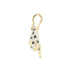 JP0109K - Panther Pendant with Sapphire, Diamond, and Emerald Set in 14K Gold Setting