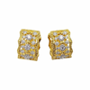 JE0285K - Diamond Filigree Huggie Earrings Set in 18K Gold Setting