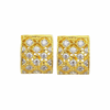 JE0287K - Diamond Filigree Huggie Earrings Set in 18K Gold Setting