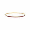 JB0125K - Ruby Bangle Bracelet Set in 14K Gold Setting