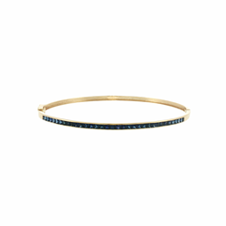 JB0125K - Blue Sapphire Bangle Bracelet Set in 14K Gold Setting