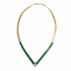 JN0027YK - Emerald with Diamond Necklace Set in 18 Karat Gold Setting