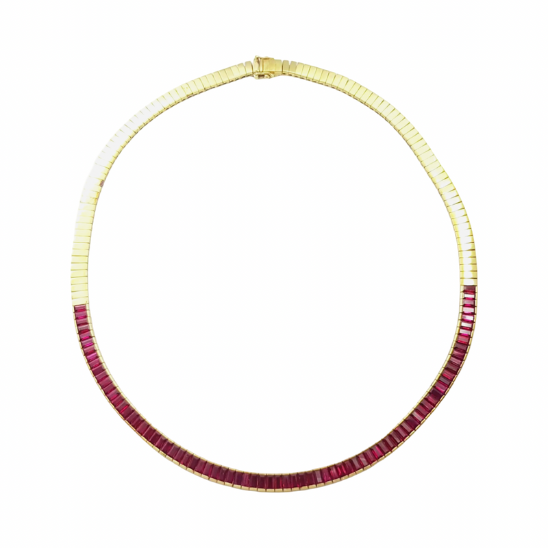 JN0060XK - Ruby Necklace set in 18K Gold Setting