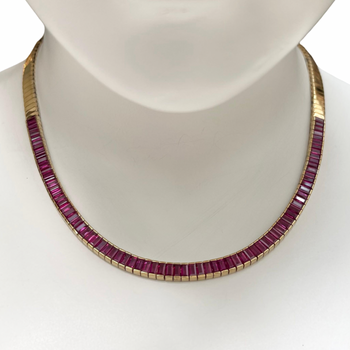 JN0060XK - Ruby Necklace set in 18K Gold Setting
