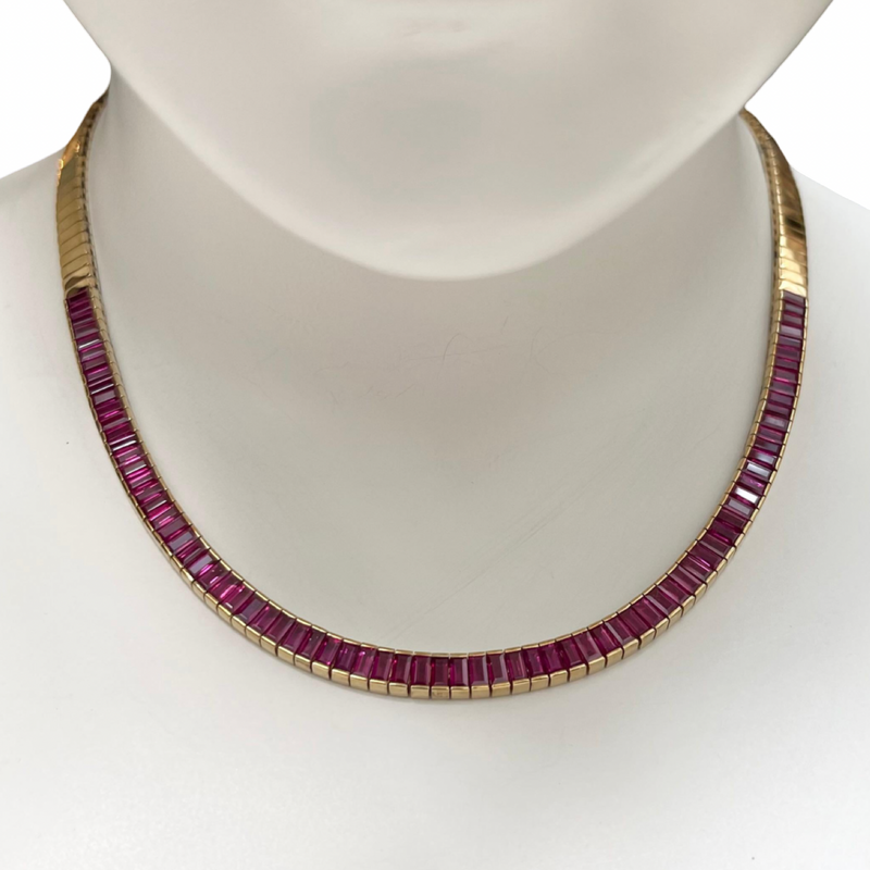 JN0060XK - Ruby Necklace set in 18K Gold Setting