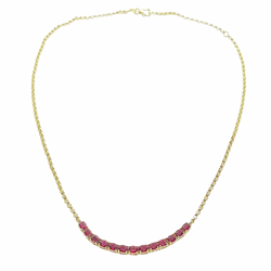JN0026VK - Ruby Necklace Set in 18 Karat Gold Setting